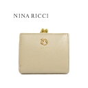 NINA RICCI ニナリッチ 財布 二つ折り がま口小銭入れ レディース 新品 ジャルダンパース さいふ box ベージュ(4)