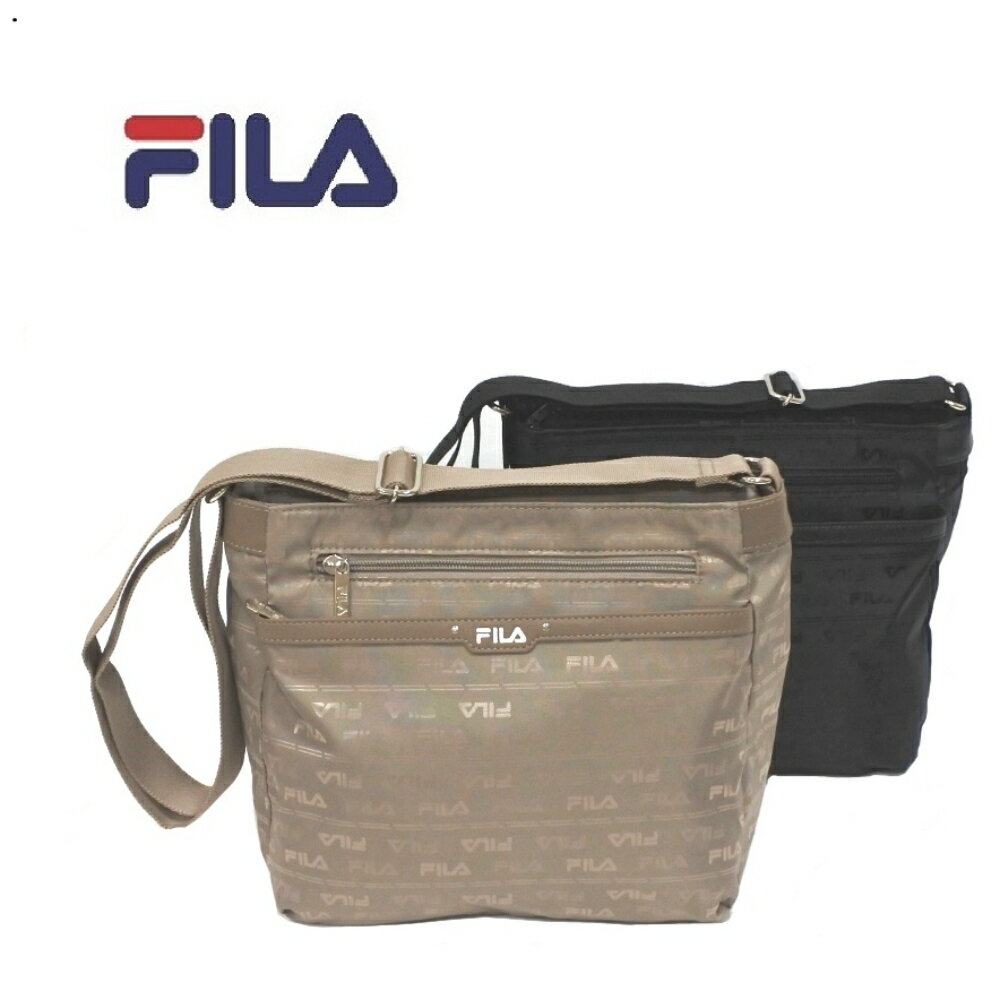 Rakuten - FILA [フィラ]　ショルダーバッグ 旅行バッグ 普段使い ナイロン 軽量 母の日 軽い たくさん入る ポケット多い 斜め掛け 肩掛け プレゼント ブラック ベージュ フラワー 7691 レディース ラッピング無料