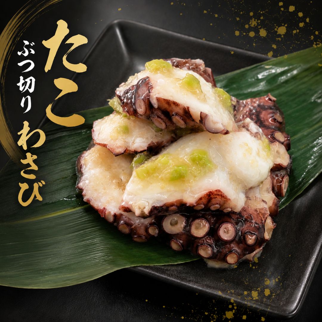 乐天商城 - たこぶつわさび　140g　タコ　たこわさ　おつまみ　わさび　ビールにあう　海鮮珍味