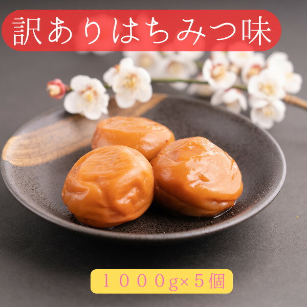梅干し はちみつ味 送料無料 業務 大家族 うめぼし お弁当 おにぎり お裾分け 免疫力UP! 食べすぎ注意 限定100個 塩分8% 1kg×5個入り梅白湯