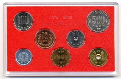 寺島コイン　楽天市場支店の04-84　ミントセット（通常）　1997/平成9年　【寺島コイン】｜アングル2