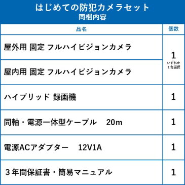 防犯カメラ 監視カメラ 1台 屋外用 屋内用 から選択 防犯カメラセット 監視カメラセット 4ch ハードディスクレコーダー/HDD別売 HD-TVI FIXレンズ 赤外線付き バレット型 ドーム型 カメラ 遠隔監視可