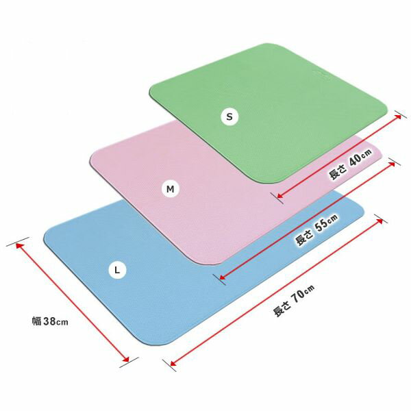 シンエイテクノ ダイヤタッチ Lサイズ SD10/L 自沈式 ゴム製すべり止めお風呂マット 70×38×0.3cm