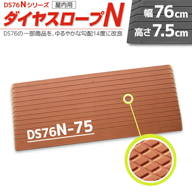 室内用 置くだけ ダイヤスロープN DS76N-75 幅76cm/段差7.5cm用 勾配14度