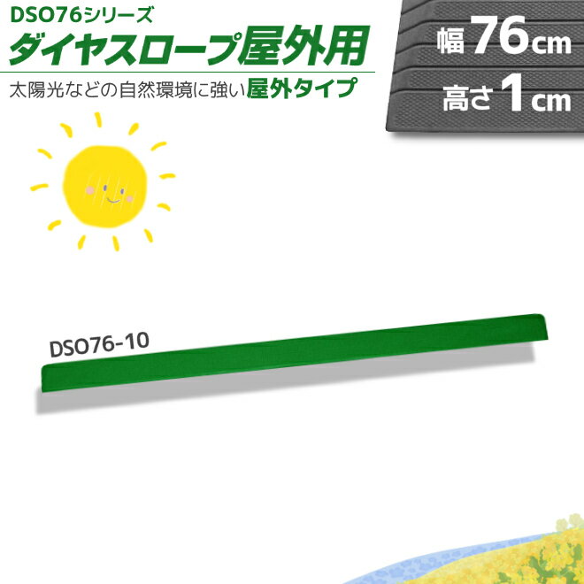 シンエイテクノ 屋外用 置くだけ 段差解消 ダイヤスロープ DSO76-10 幅76cm/段差1.0cm用