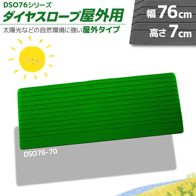 シンエイテクノ 屋外用 置くだけ 段差解消 ダイヤスロープ DSO76-70幅76cm 段差7.0cm用