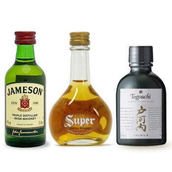 ウイスキー 選べるカワイイ ミニチュアボトル 50ml ジェムソン or スーパーニッカ or 戸河内プレミアム お酒 酒ミニボトル 