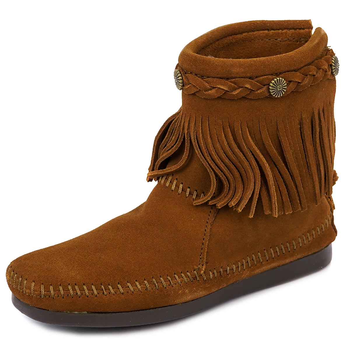 MINNETONKA ミネトンカ フリンジブーツ HI TOP BACK ZIP BOOT 292 レディース 女性 シューズ 靴 ジップブーツ スエード BROWN ブラウン 5-8