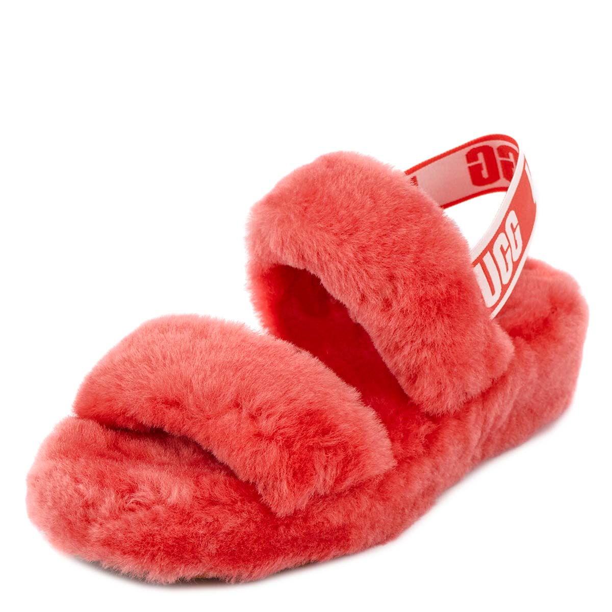 UGG アグ サンダル ファー 1107953 OH YEAH SLIDE レディース 女性 オー イヤー スライド フラットサンダル POP CORAL ポップコーラルピンク