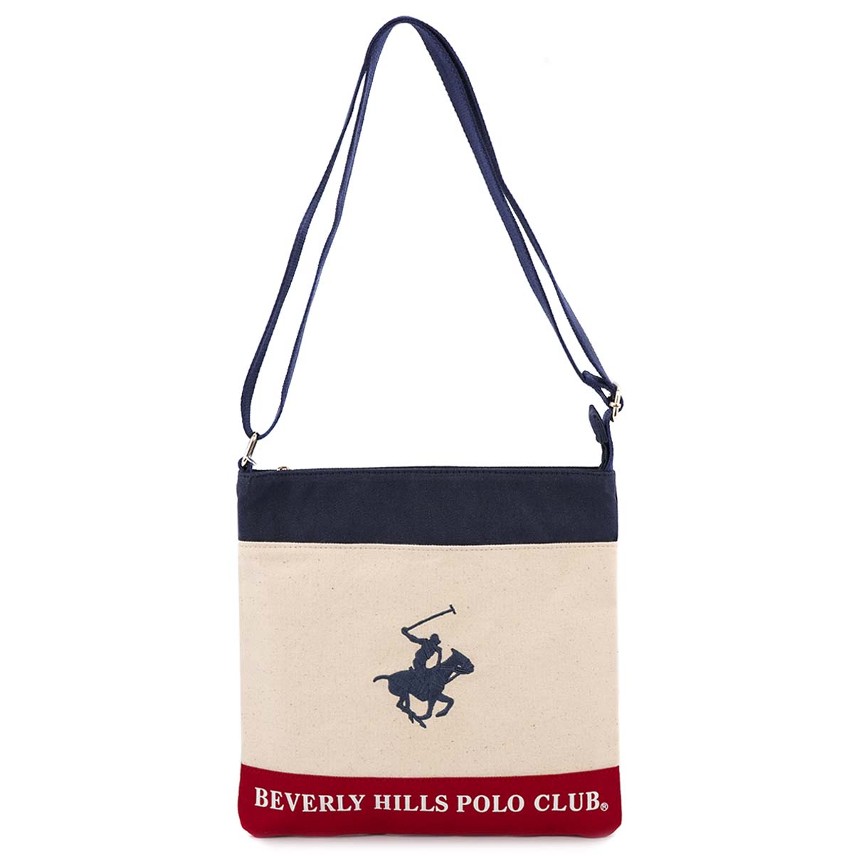 BEVERLY HILLS POLO CLUB ビバリーヒルズポロクラブ ショルダーバッグ BHC002 TOTO レディース 女性 鞄 かばん カバン 斜め掛け 斜めがけ IV/NA/NA アイボリー×ネイビー×ネイビー