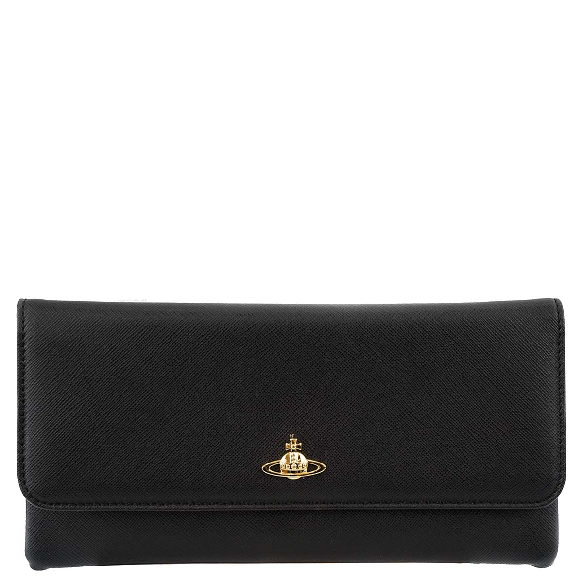 Vivienne Westwood ヴィヴィアンウエストウッド 長財布 52020020 40565 VICTORIA CLUTCH WITH FLAP レディース 女性 ウォレット オーブ N401 BLACK ブラック