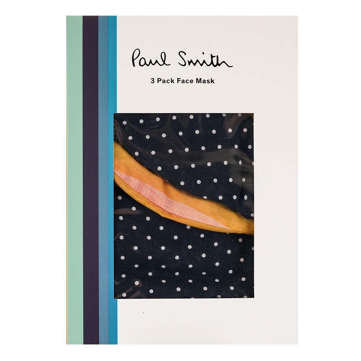 ポール・スミス プレゼント メンズ（3000円程度） Paul Smith ポールスミス マスク M1A-MASK-GMSK10 レディース 女性 メンズ 男性 ユニセックス 男女兼用 3枚セット 水玉 ドット ストライプ ファッションマスク 布マスク フェイスマスク ネイビードット×マルチカラー