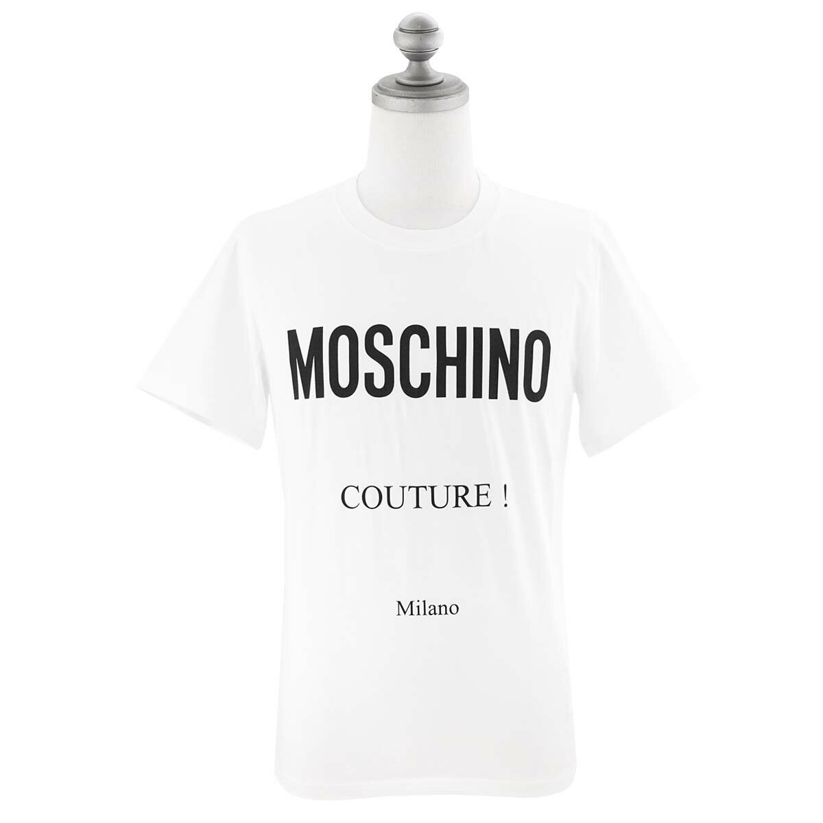 モスキーノ Tシャツ メンズ MOSCHINO モスキーノ 半袖Tシャツ 07302039A1 001 メンズ 男性 半袖クルーネック レギュラーフィット WHITE ホワイト