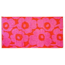 marimekko マリメッコ バスタオル 063629 UNIKKO Towels ウニッコ 花柄 330 RED/PINK レッド×ピンク