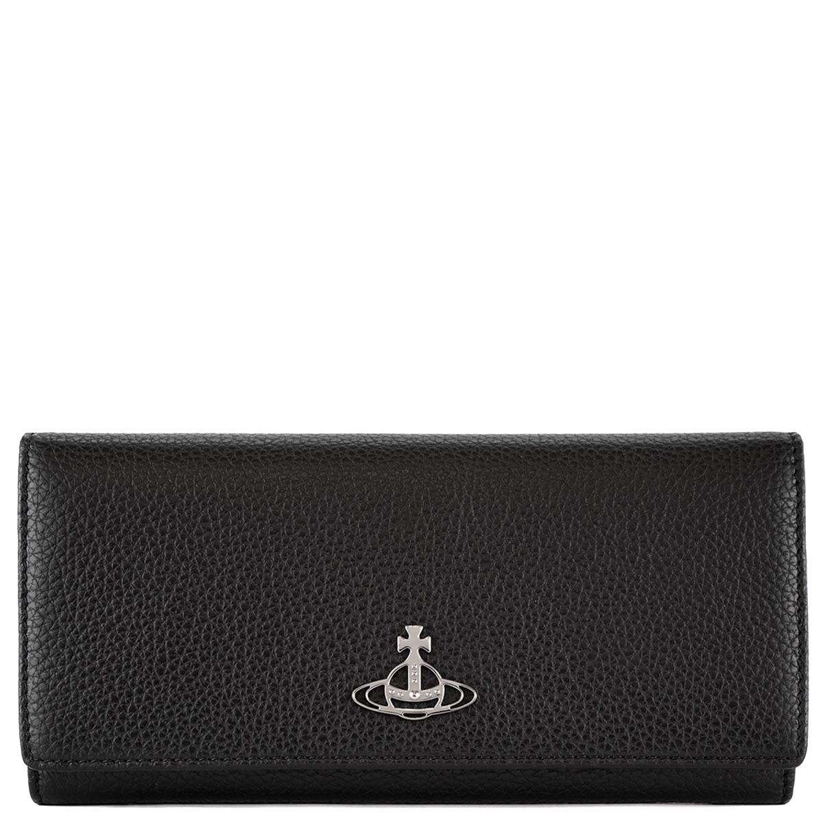 Vivienne Westwood ヴィヴィアンウエストウッド 長財布 2022年-2023年秋冬新作 51120005 L001J GRAIN LEATHER LONG CARD HOLDER レディース 女性 ウォレット オーブ N401LA BLACK ブラック