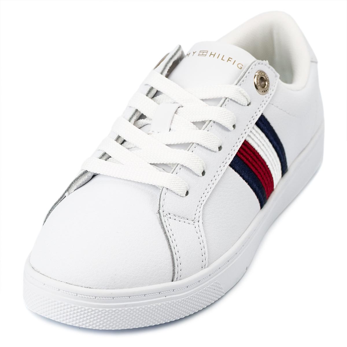 TOMMY HILFIGER ȥߡҥե ˡ 2023ǯղƿ FW0FW06903YBR ESSENTIAL STRIPES SNEAKER ǥ   å 塼 ȥꥳ륫顼 WHITE ۥ磻