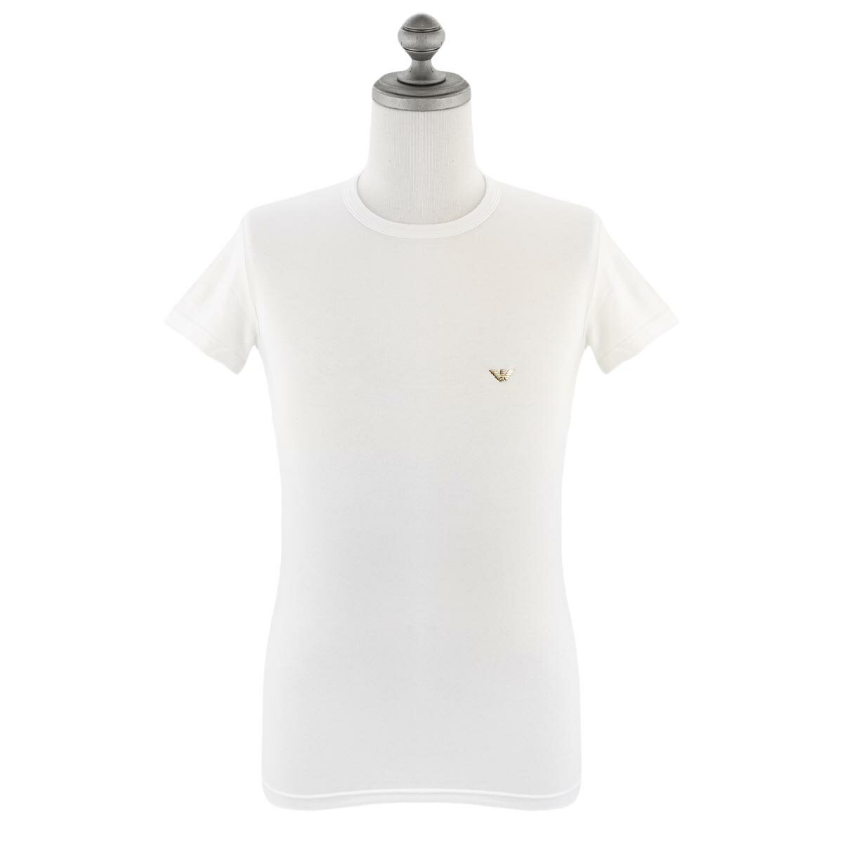 Tシャツ EMPORIO ARMANI エンポリオ アルマーニ アンダーウェア 111035 1W599 10 WHITE メンズ 男性 半袖Tシャツ ホワイト/ゴールド Uネック ドラゴン 龍