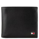 TOMMY HILFIGER トミーヒルフィガー 二つ折り財布 31TL25X003 Oxford Yen Billfold w/Coin Purse メンズ 男性 Black ブラック