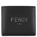 FENDI フェンディ 二つ折り財布 2023年春夏新作 7M0169 ALA8 Portafoglio メンズ 男性 シグネチャー F1Z35 NERO+RUBS ブラック