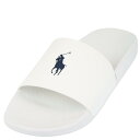 POLO RALPH LAUREN |t[ V[T_ 809852071001 POLO EVA PONY SLIDE Y j XChT_ |j[001 WHITE/NAVY PP zCg~lCr[