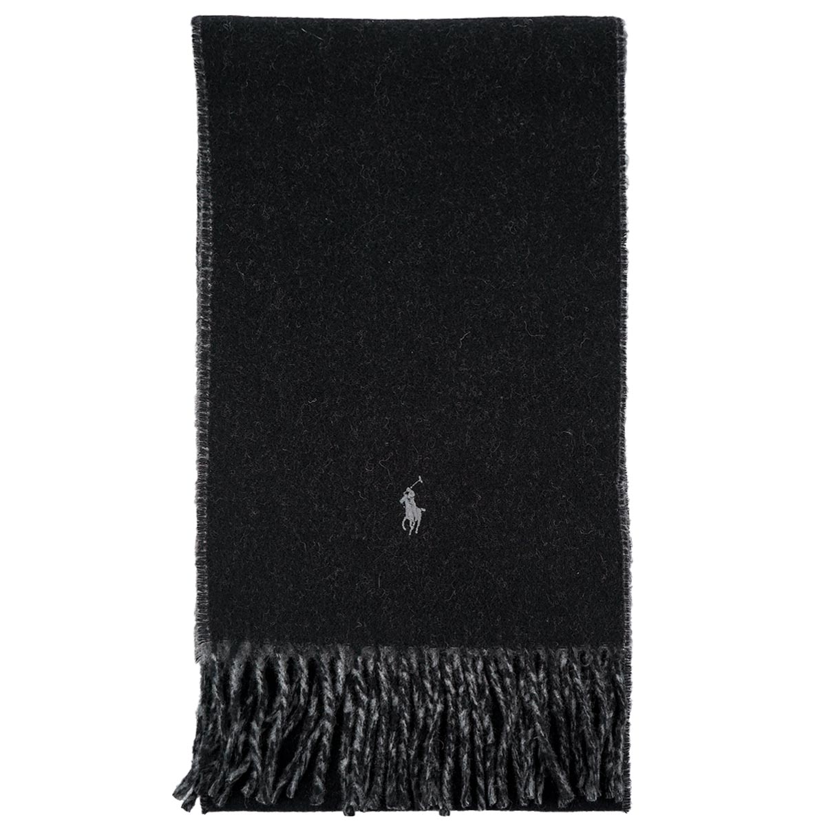 POLO RALPH LAUREN ポロラルフローレン マフラー 2023年-2024年秋冬新作 PC0455 Classic Reversible Scarf メンズ レディース 男性 女性 男女兼用 ユニセックス リバーシブル 002 Polo Black/Grey ブラック×グレー