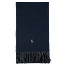 POLO RALPH LAUREN ポロラルフローレン マフラー 2023年-2024年秋冬新作 PC0455 Classic Reversible Scarf メンズ レディース 男性 女性 男女兼用 ユニセックス リバーシブル 411 Navy/Charcoal ネイビー×チャコール