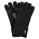 ラルフローレン　手袋（メンズ） POLO RALPH LAUREN ポロラルフローレン 手袋 2023年-2024年秋冬新作 PC0494 Signature Merino Touch Glove メンズ レディース 男性 女性 男女兼用 ユニセックス スマートフォン対応 スマホ対応 ポニー刺繍 レザーパッチ 002 Black ブラック