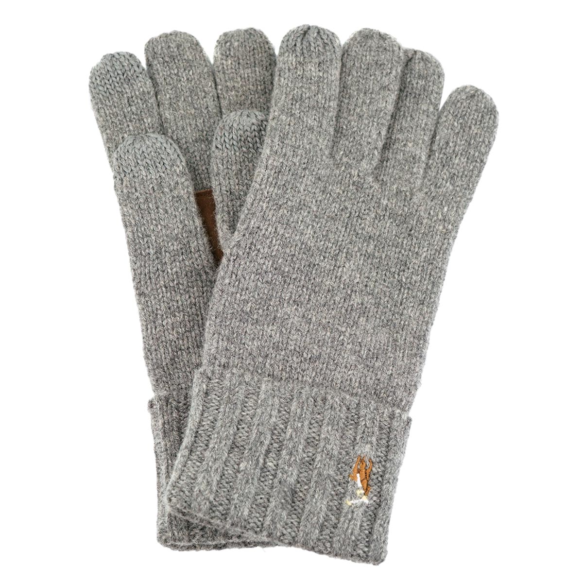 POLO RALPH LAUREN ポロラルフローレン 手袋 2023年-2024年秋冬新作 PC0494 Signature Merino Touch Glove メンズ レディース 男性 女性 男女兼用 ユニセックス スマートフォン対応 スマホ対応 ポニー刺繍 レザーパッチ 015 Fawn Grey Heather グレー