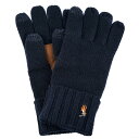 POLO RALPH LAUREN ポロラルフローレン 手袋 2023年-2024年秋冬新作 PC0494 Signature Merino Touch Glove メンズ レディース 男性 女性 男女兼用 ユニセックス スマートフォン対応 スマホ対応 ポニー刺繍 レザーパッチ Classic Navy ネイビー