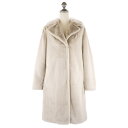 HERNO ヘルノ 2023年-2024年秋冬新作 フェイクファーコート GC000411D 12422 SOFT FAUX FUR レディース エコファー 1985 CHANTILLY ベージュ