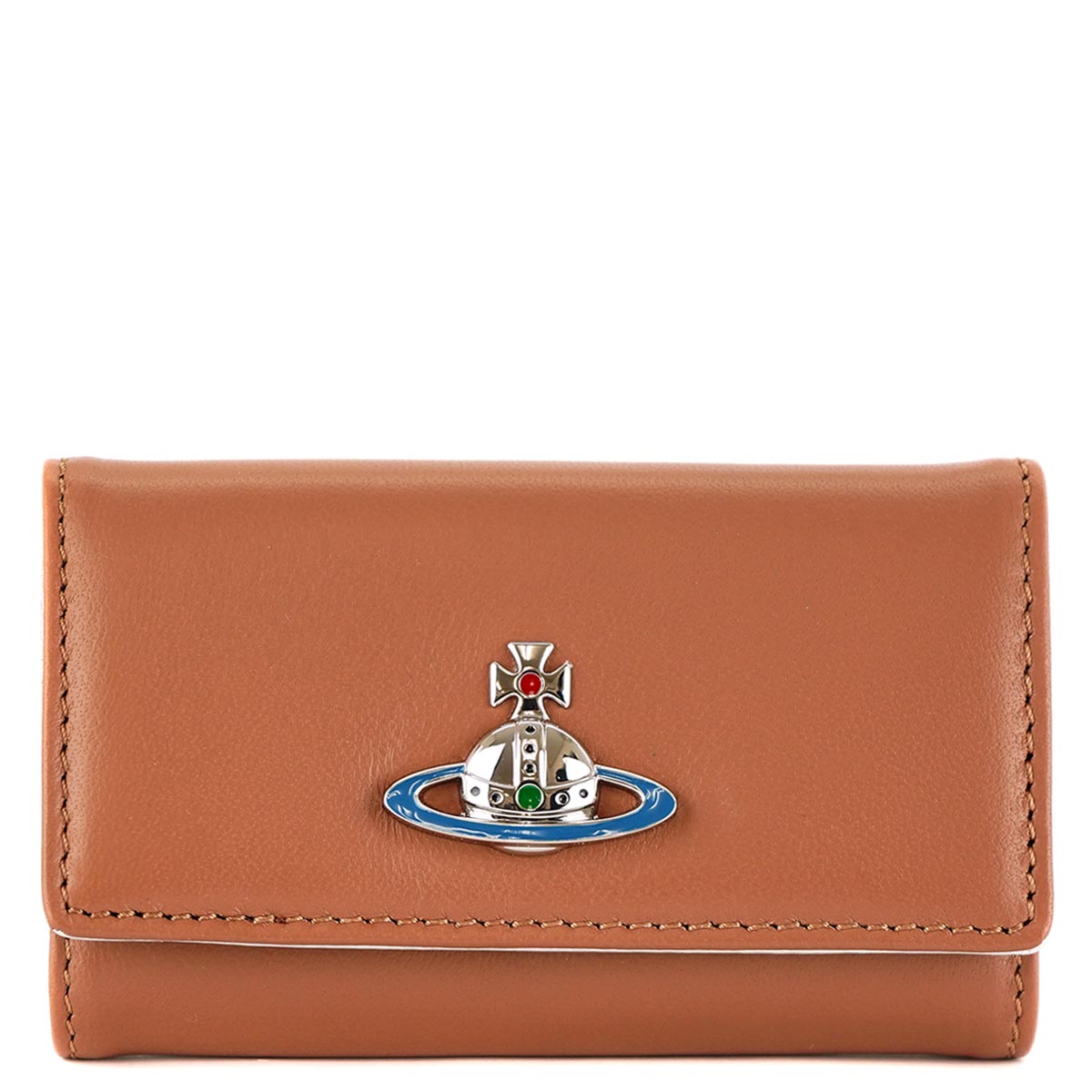 ヴィヴィアン・ウエストウッド Vivienne Westwood ヴィヴィアンウエストウッド キーケース 51020001 L001L NAPPA KEY CASE レディース 女性 メンズ 男性 ユニセックス 男女兼用 オーブ ビビアン D411 TAN-SILVER タン×シルバー