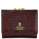 VIVIENNE WESTWOOD BBAEGXgEbh O܂z 2023N-2024NH~V 51010018U L004F LIZARD SMALL FRAME WALLET fB[X  I[u I401PF BURGUNDY o[KfB[