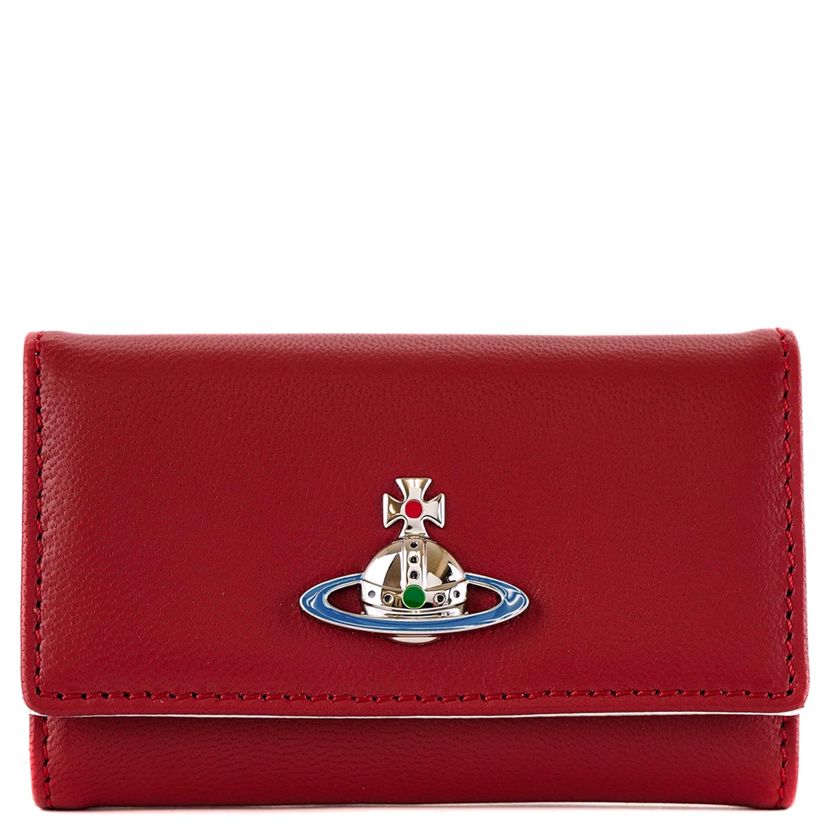 VIVIENNE WESTWOOD ヴィヴィアンウエストウッド キーケース 2023年-2024年秋冬新作 51020001 L001L NAPPA KEY CASE レディース 女性 オーブ H404PF RED/SILVER レッド/シルバー