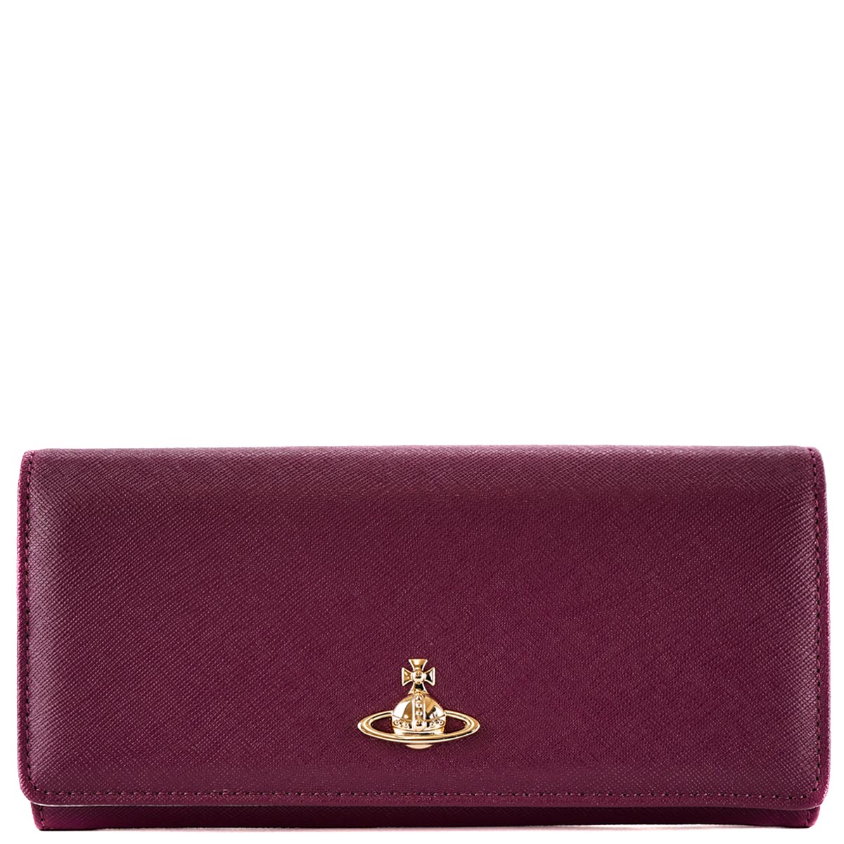 VIVIENNE WESTWOOD ヴィヴィアンウエストウッド 長財布 2023年-2024年秋冬新作 51040027 L001N SAFFIANO CLASSIC CREDIT CARD WALLET レディース 女性 オーブ J401PF PURPLE パープル