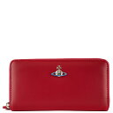 Vivienne Westwood ヴィヴィアンウエストウッド 2023年-2024年秋冬新作 長財布 51050023 L001L NAPPA CLASSIC ZIP ROUND WALLET レディース 女性 オーブ H404PF RED/SILVER レッド/シルバー