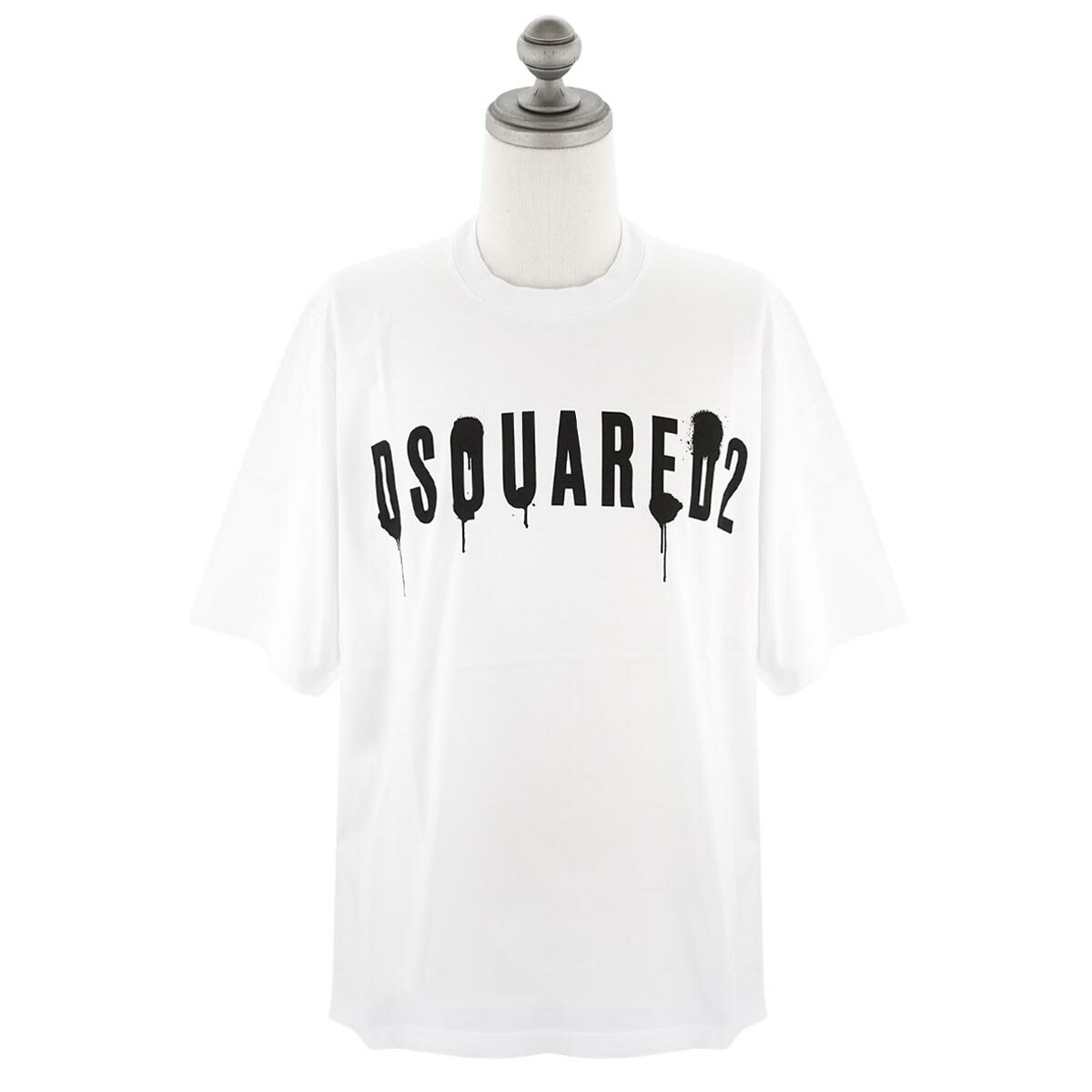 DSQUARED2 ディースクエアード 半袖Tシャツ S71GD1268 S22427 SKATER FIT T-Shirt メンズ 男性 オーバーサイズ 100 WHITE ホワイト