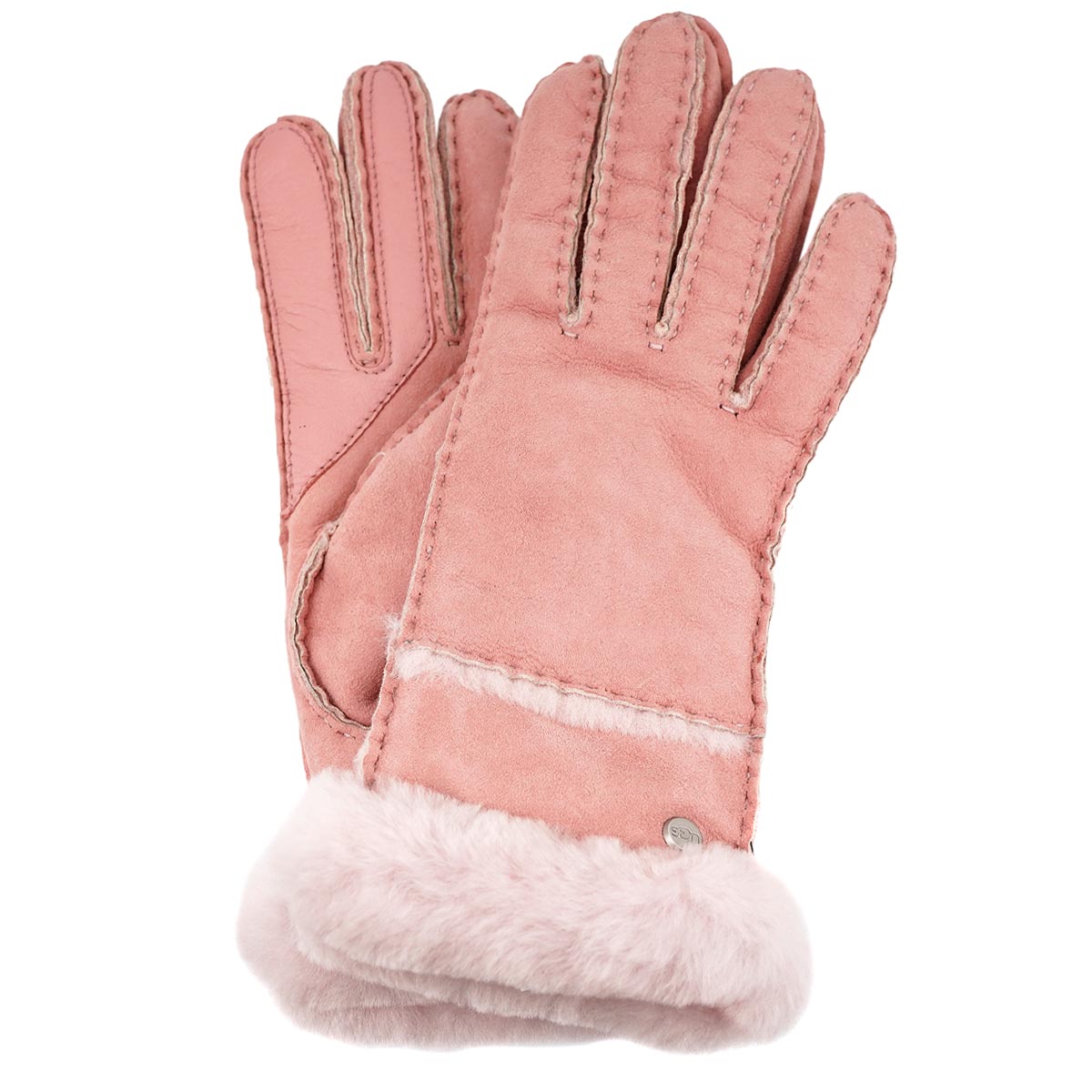 アグ オーストラリア　手袋（レディース） UGG アグ 手袋 2023年-2024年秋冬新作 17371 W SHEEPSKIN SEAMED GLOVE レディース 女性 シームドテックグローブ スマートフォン対応 スマホ対応 APPLE BLOSSOM/ABSM ピンク