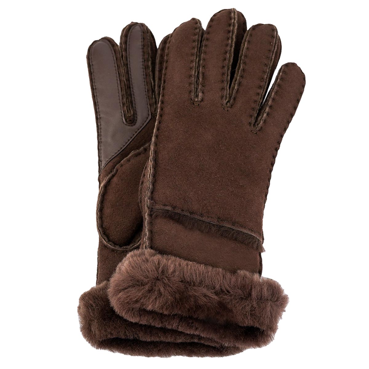 アグ オーストラリア　手袋（レディース） UGG アグ 手袋 2023年-2024年秋冬新作 17371 W SHEEPSKIN SEAMED GLOVE レディース 女性 シームドテックグローブ スマートフォン対応 スマホ対応 BURNT CEDAR/BCDR ブラウン