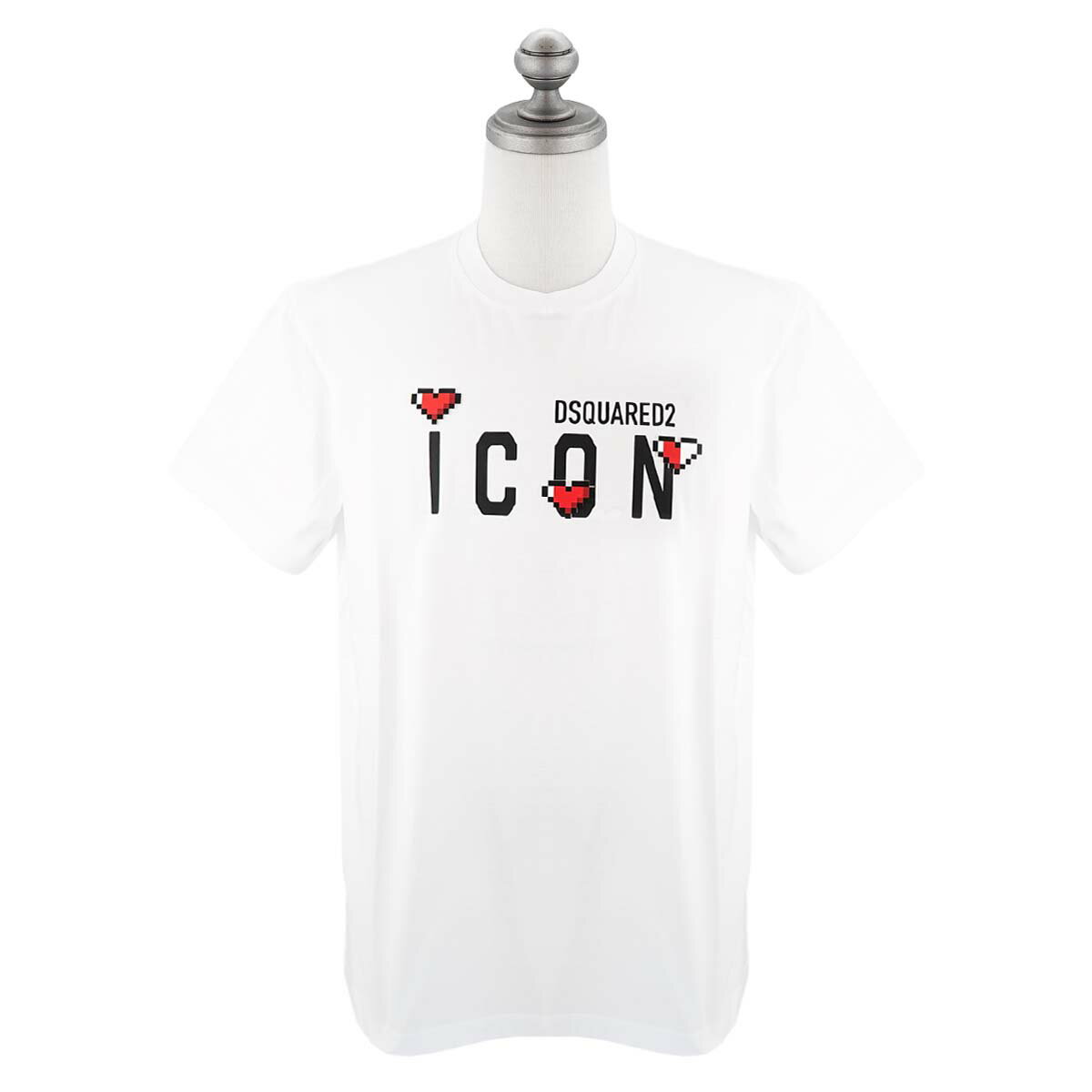 DSQUARED2 ディースクエアード 半袖Tシャツ S79GC0076 S23009 ICON T-SHIRT メンズ 男性 100 WHITE ホワイト