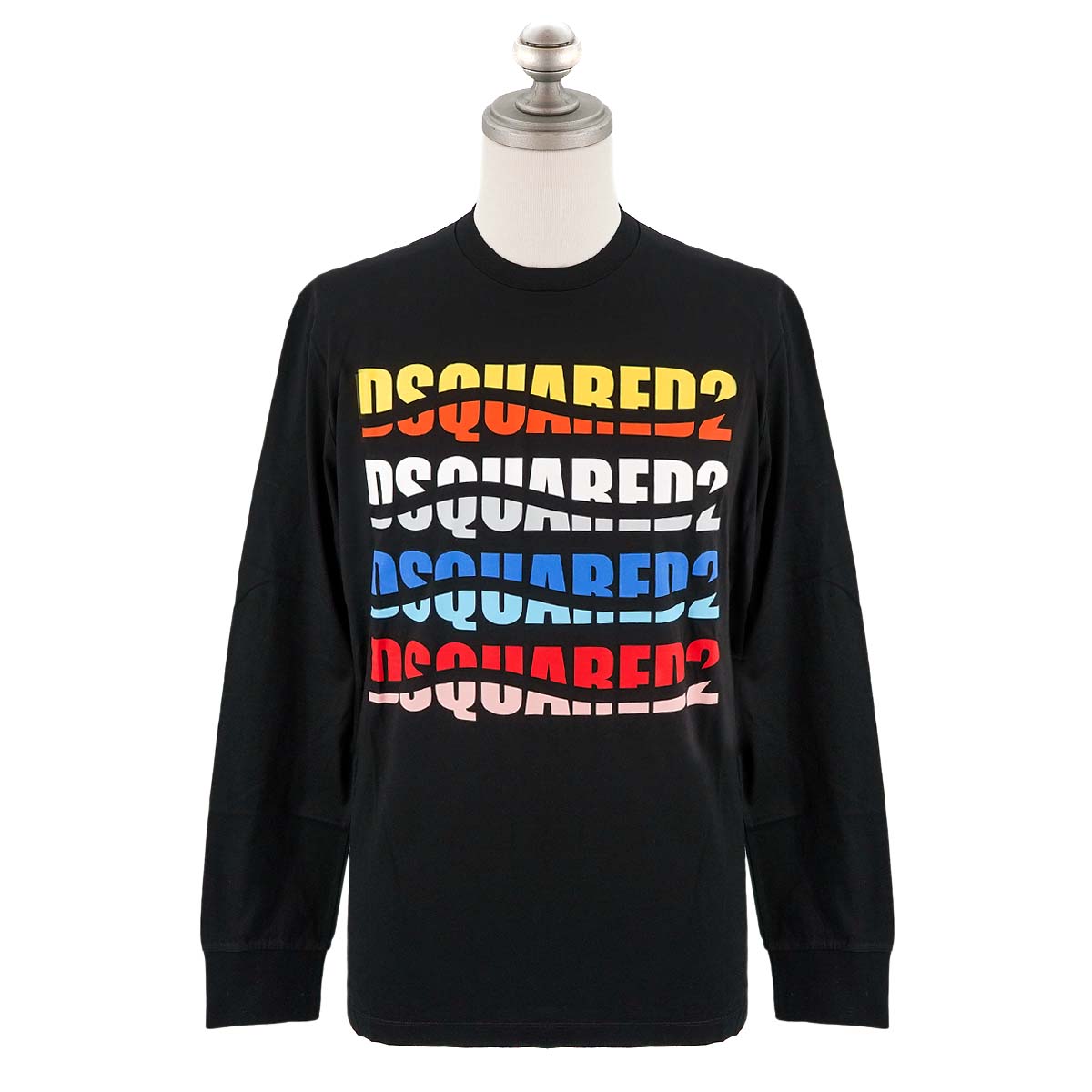 DSQUARED2 ディースクエアード 長袖Tシャツ S74GD1142 S23009 メンズ 男性 トップス ロングTシャツ ロンT 900 BLACK ブラック