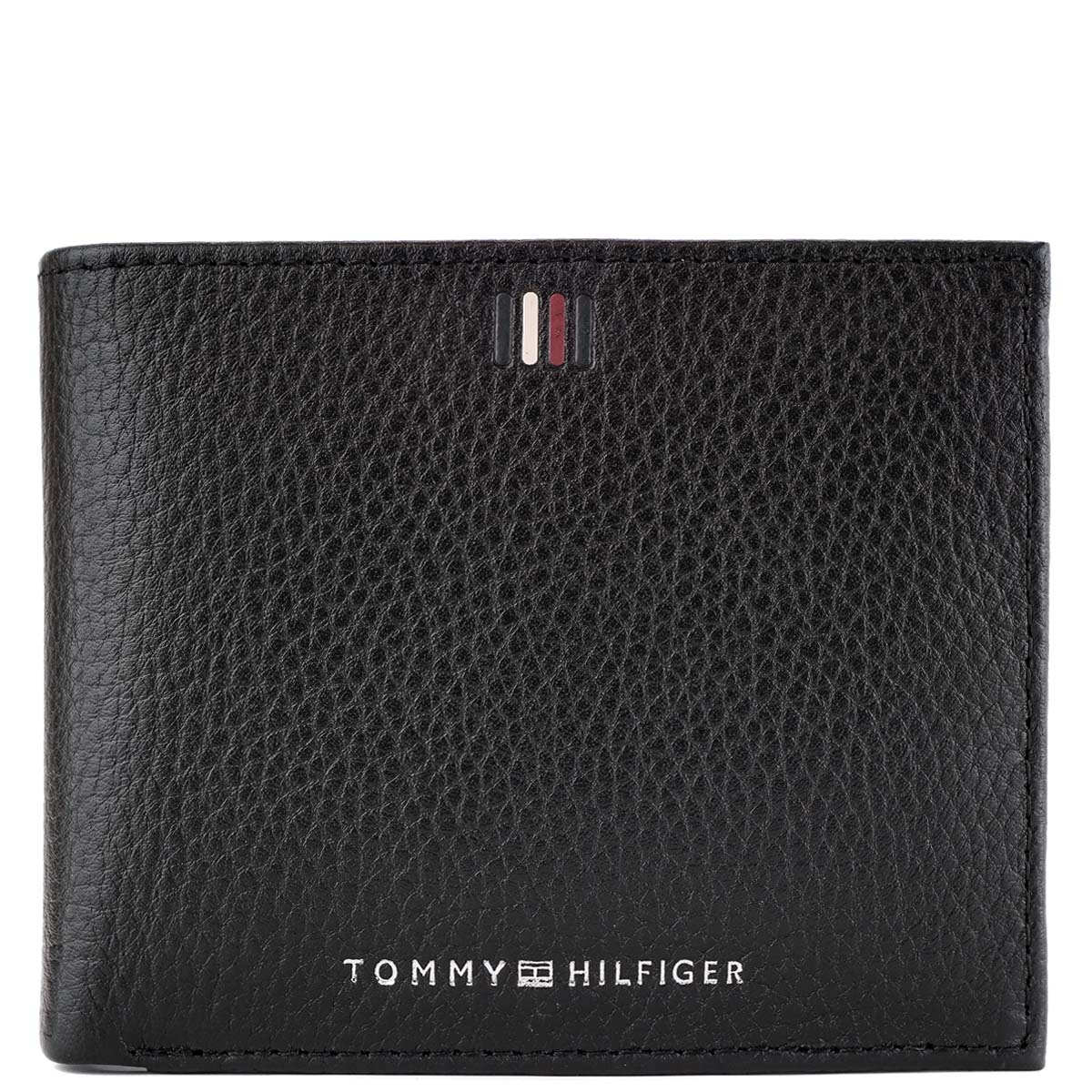 トミーヒルフィガー 財布（メンズ） TOMMY HILFIGER トミーヒルフィガー 二つ折り財布 2024年春夏新作 AM0AM11855BDS TH CENTRAL CC AND COIN メンズ BDS BLACK ブラック