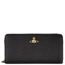 VIVIENNE WESTWOOD BBAEGXgEbh z 2024NtĐV 5105005DU S000B SAFFIANO ZIP ROUND WALLET fB[X z N401 BLACK ubN