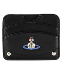 VIVIENNE WESTWOOD ヴィヴィアンウエストウッド カードケース 51120002 L001L NAPPA LEATHER HALF MOON CARD HOLDER レディース 薄型 オーブ N403 BLACK ブラック