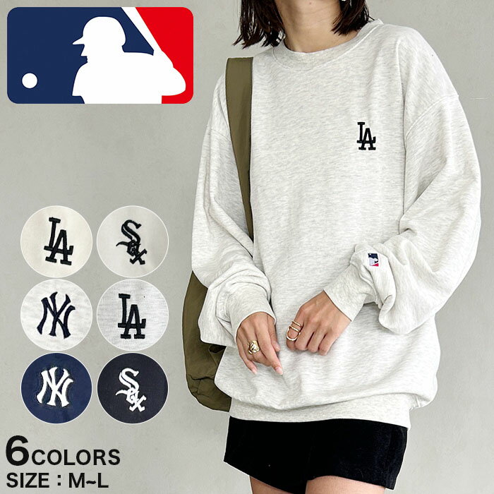 20%OFFクーポン★マラソン限定【送料無料】MLB 別注 チーム ロゴ 刺繍 裏毛 スウェット トップス プルオーバー カジュアル メンズ レディース ヤンキース ホワイトソックス ドジャース 男女兼用 MB14783