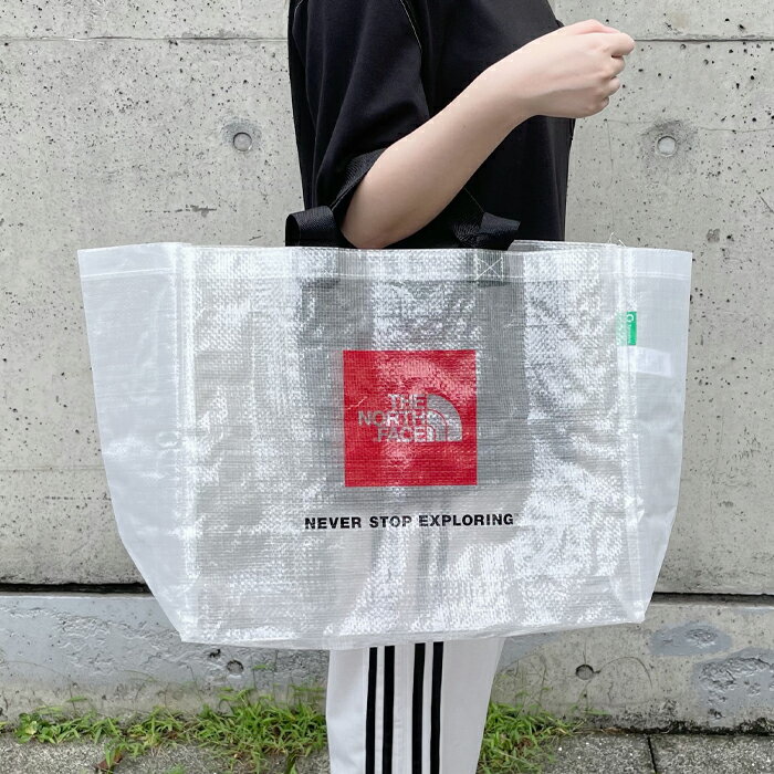 【国内発送】THE NORTH FACE ザノースフェイス CLEAR SHOPPER BAG RED クリア ショッパー バッグ レッド 赤 透明 大容量 エコバッグ ビーチバッグ 大人 ショッピングバッグ 海 プール 韓国 NG2PM00A【メール便 ネコポス 送料無料】