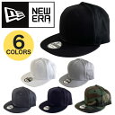 ＼2点で500円OFFクーポン対象／【送料無料】NEW ERA ニューエラ 9FIFTY 帽子 キャップ ベースボールキャップ フラットバイザ－ 野球帽 ユニセックス 男女兼用 メンズ レディース 無地 NE Flat Bill Snapback Cap NE400