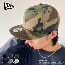 ＼2点で500円OFFクーポン対象／【送料無料】NEW ERA ニューエラ 9FIFTY 帽子 キャップ ベースボールキャップ フラットバイザ－ 野球帽 ユニセックス 男女兼用 メンズ レディース 無地 NE Flat Bill Snapback Cap NE400