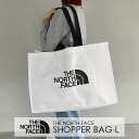 200円OFFクーポン★スーパーSALE限定【 送料無料 メール便】THE NORTH FACE ザノースフェイス SHOPPER BAG L ショッパー バッグ エコバッグ ランドリーバッグ 白 肩掛け シンプル 大人 ショッピングバッグ トートバッグ A4サイズ 収納 大容量 NG2PN62A