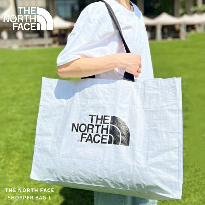 10%OFFクーポン★マラソン限定THE NORTH FACE ザノースフェイス SHOPPER BAG L ショッパー バッグ エコバッグ ランドリーバッグ 白 肩掛け シンプル 大人 ショッピングバッグ トートバッグ A4サイズ 収納 大容量 NG2PN62A