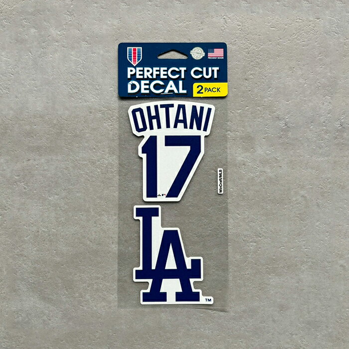 ＼2点以上で100円OFFクーポン対象／【メール便 送料無料】MLB / LA 2set STICKER ohtani 4×4　ステッカー 大谷 翔平 メジャーリーグ ドジャース 背番号 アウトドア 鍵 パスケース 定期 ロサンゼル 76204324 2